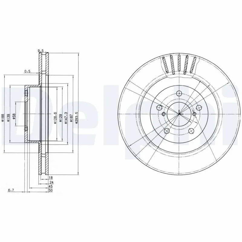 Piduriketas DELPHI BG3413