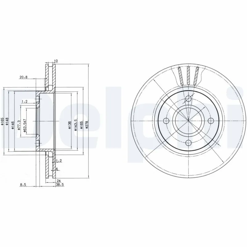 Piduriketas DELPHI BG3056