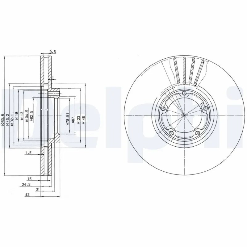 Piduriketas DELPHI BG3365