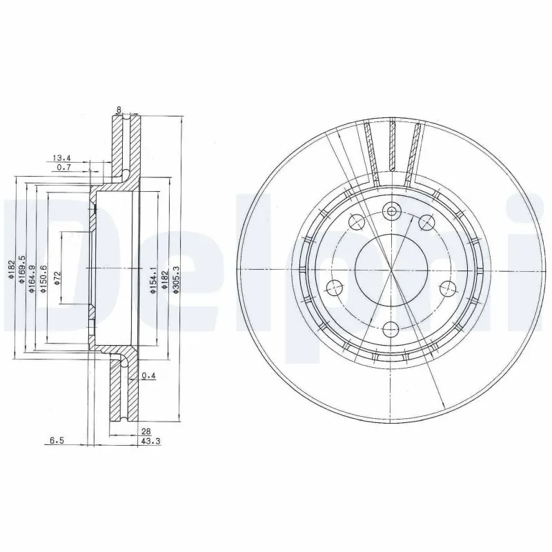 Piduriketas DELPHI BG3768