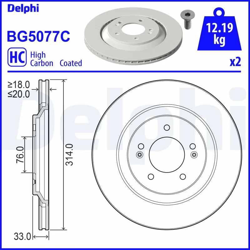 Piduriketas DELPHI BG5077C