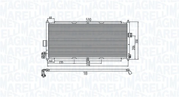 Kondensaator, kliimaseade MAGNETI MARELLI 350203958000