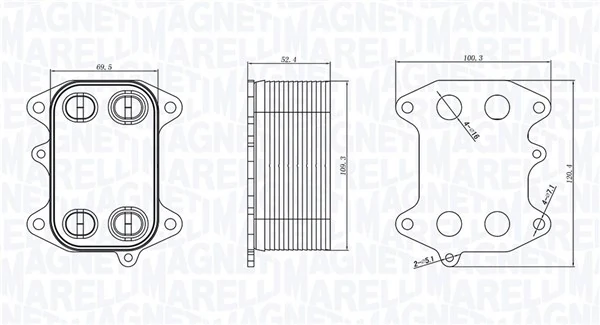 Õliradiaator, mootoriõli MAGNETI MARELLI 350300003300