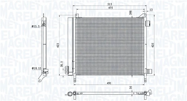 Kondensaator, kliimaseade MAGNETI MARELLI 350203793000
