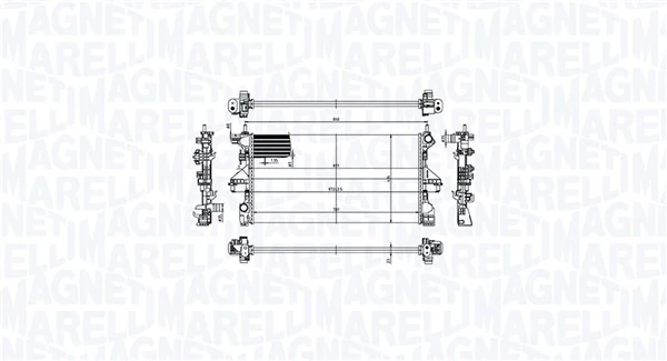 Radiaator, mootorijahutus MAGNETI MARELLI 350213211900