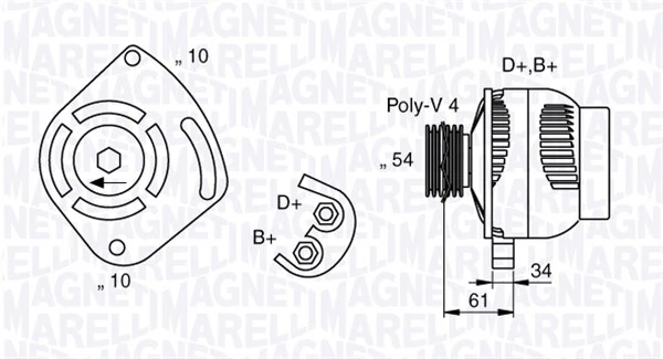 Generaator MAGNETI MARELLI 063377030010