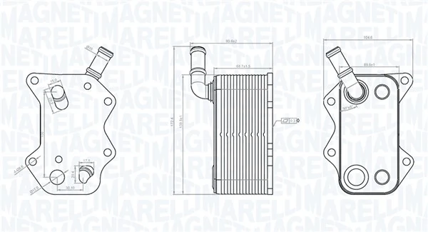 Õliradiaator, mootoriõli MAGNETI MARELLI 350300004600
