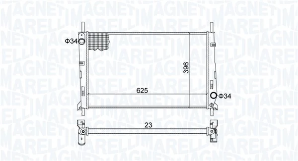 Radiaator, mootorijahutus MAGNETI MARELLI 350213189300