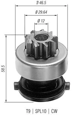 Hammastrummel, starter MAGNETI MARELLI 940113020136