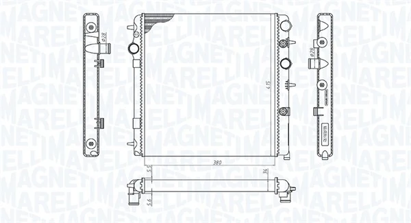 Radiaator, mootorijahutus MAGNETI MARELLI 350213198700