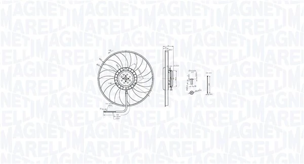 Ventilaator, mootorijahutus MAGNETI MARELLI 069422848010
