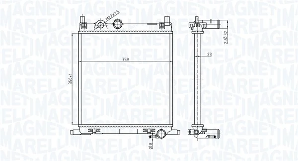 Radiaator, mootorijahutus MAGNETI MARELLI 350213167500
