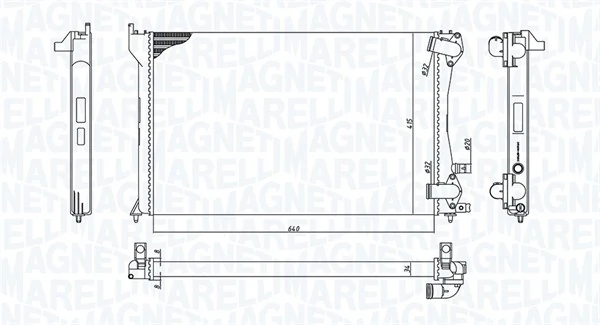 Radiaator, mootorijahutus MAGNETI MARELLI 350213171300