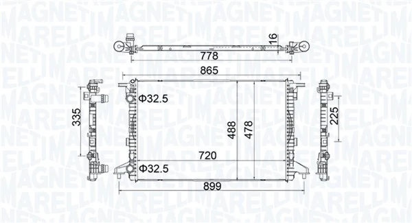 Radiaator, mootorijahutus MAGNETI MARELLI 350213201900