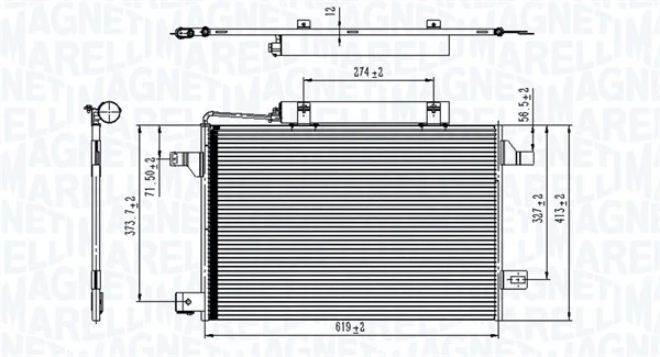 Kondensaator, kliimaseade MAGNETI MARELLI 350203745000