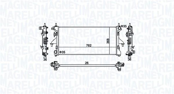 Radiaator, mootorijahutus MAGNETI MARELLI 350213126900