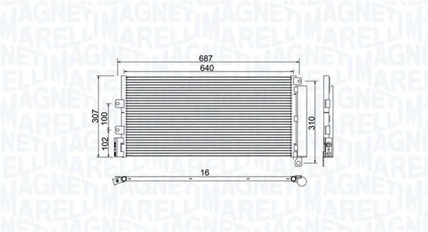 Kondensaator, kliimaseade MAGNETI MARELLI 350203969000