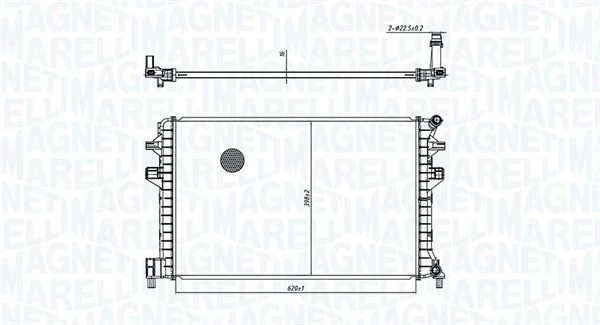 Radiaator, mootorijahutus MAGNETI MARELLI 350213166300