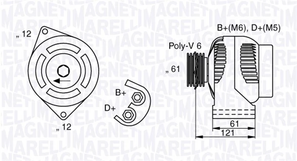 Generaator MAGNETI MARELLI 063377017010