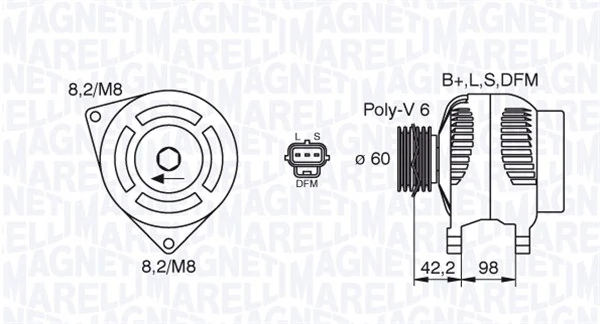 Generaator MAGNETI MARELLI 063380009010