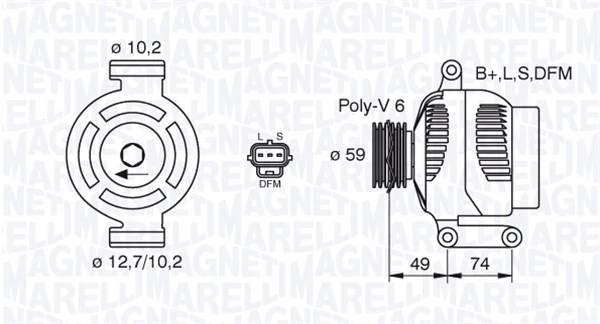 Generaator MAGNETI MARELLI 063380004010
