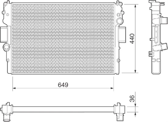 Radiaator, mootorijahutus MAGNETI MARELLI 350213015000