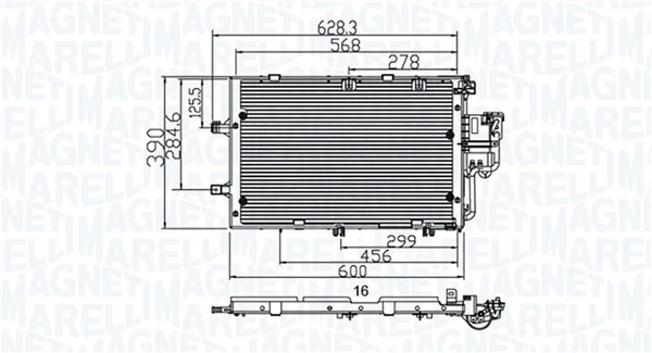 Kondensaator, kliimaseade MAGNETI MARELLI 350203891000