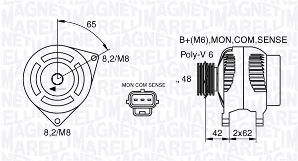 Generaator MAGNETI MARELLI 063377409010