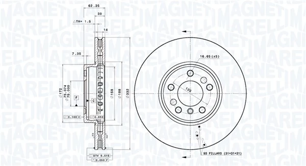 Piduriketas MAGNETI MARELLI 360406184601