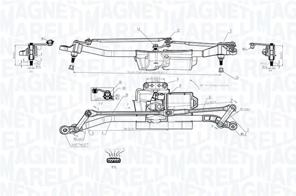 Klaasipuhastussüsteem MAGNETI MARELLI 064352403010
