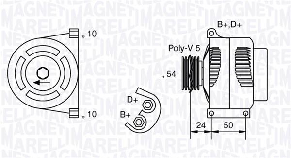 Generaator MAGNETI MARELLI 063377027010