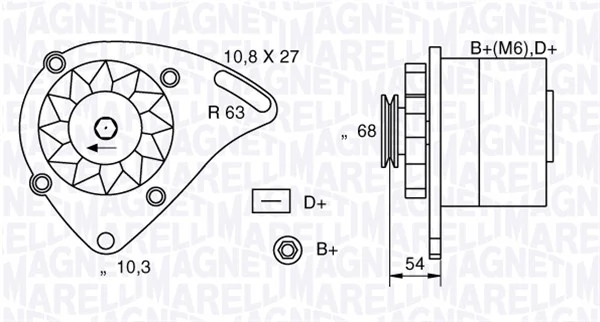 Generaator MAGNETI MARELLI 063321165010