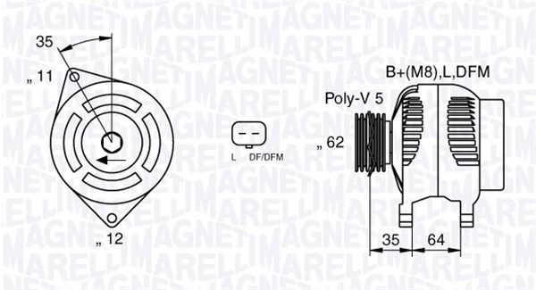 Generaator MAGNETI MARELLI 063377015010