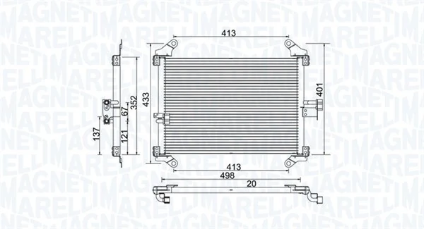 Kondensaator, kliimaseade MAGNETI MARELLI 350203772000