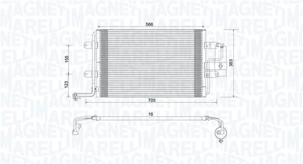 Kondensaator, kliimaseade MAGNETI MARELLI 350203735000