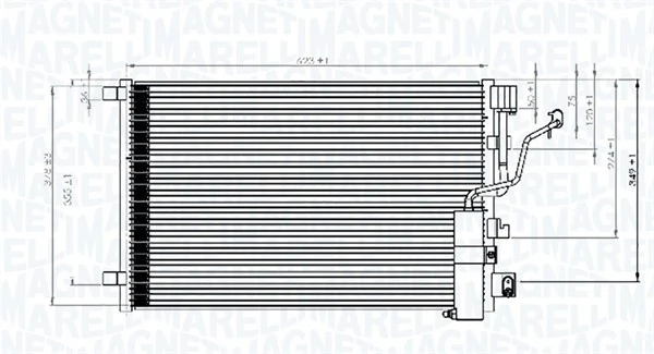 Kondensaator, kliimaseade MAGNETI MARELLI 350203841000