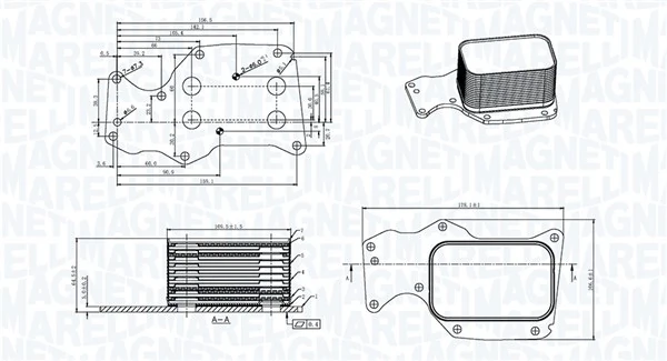 Õliradiaator, mootoriõli MAGNETI MARELLI 350300004400