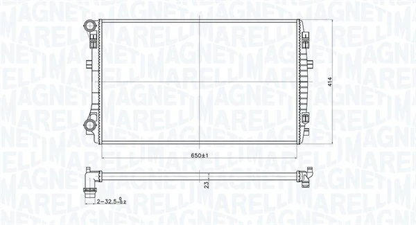 Radiaator, mootorijahutus MAGNETI MARELLI 350213173400