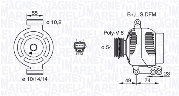 Generaator MAGNETI MARELLI 063731758010