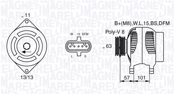 Generaator MAGNETI MARELLI 063536550080