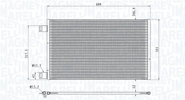 Kondensaator, kliimaseade MAGNETI MARELLI 350203860000