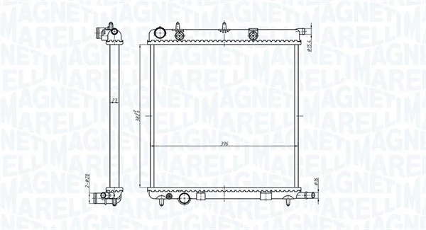 Radiaator, mootorijahutus MAGNETI MARELLI 350213819000