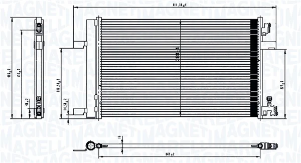 Kondensaator, kliimaseade MAGNETI MARELLI 350203760000