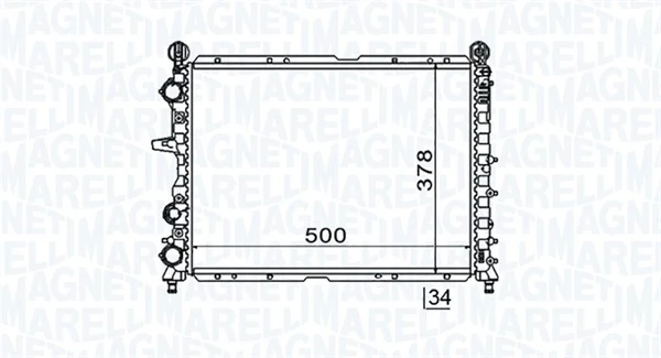Radiaator, mootorijahutus MAGNETI MARELLI 350213154600