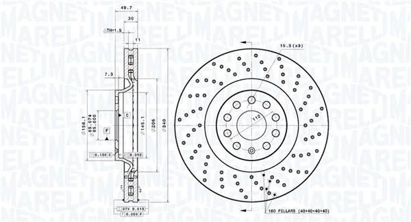 Piduriketas MAGNETI MARELLI 360406185402
