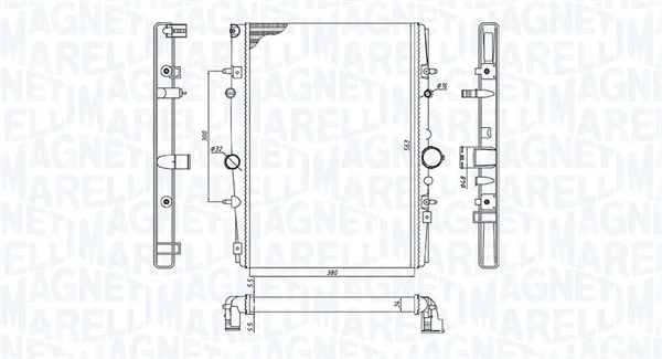Radiaator, mootorijahutus MAGNETI MARELLI 350213199400