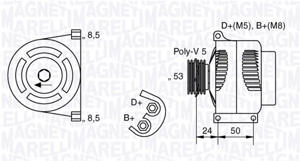 Generaator MAGNETI MARELLI 063377013010