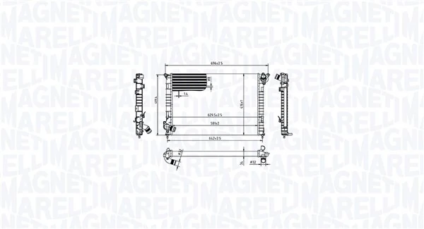 Radiaator, mootorijahutus MAGNETI MARELLI 350213212700