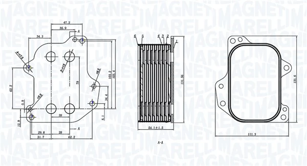 Õliradiaator, mootoriõli MAGNETI MARELLI 350300005700