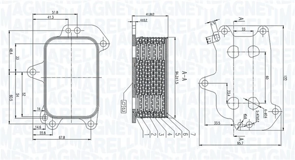 Õliradiaator, mootoriõli MAGNETI MARELLI 350300005100